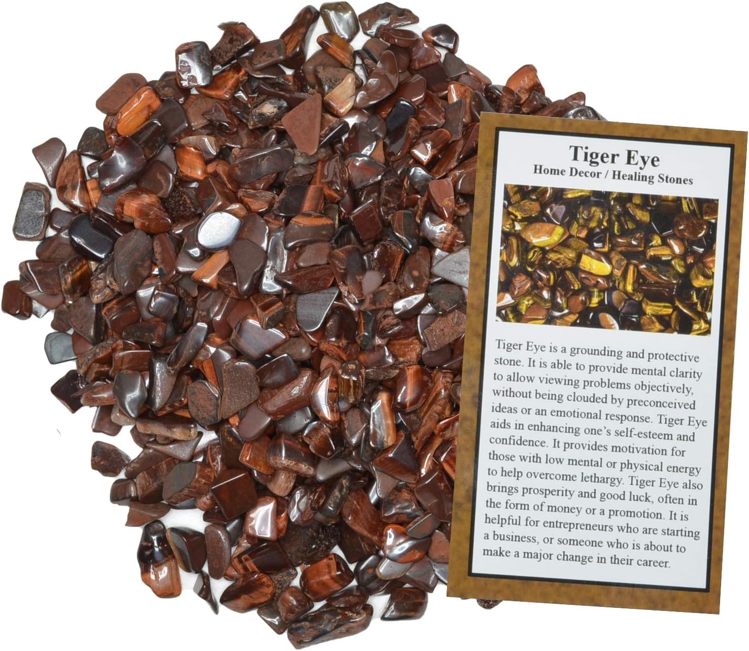 Hypnotic Gems 5 Lbs Polished Dyed Red Tiger Eye Rock Chips