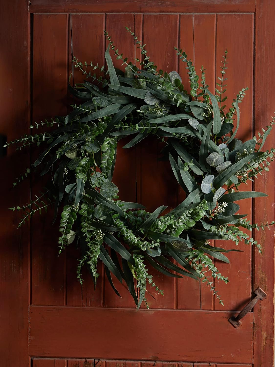 24 Inch Eucalyptus Wreath for Front Door Decor