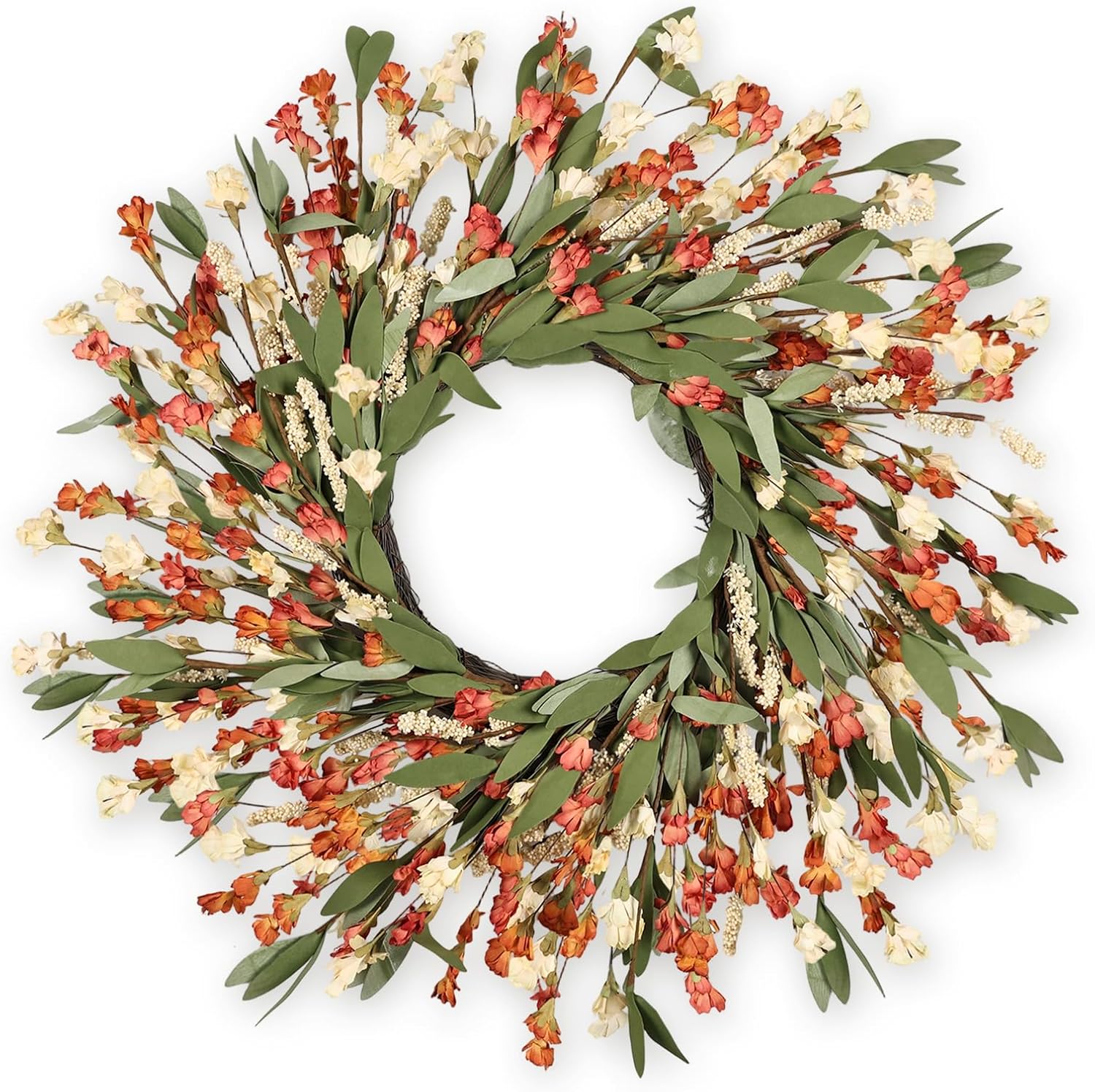 24 Inch Fall Wreath for Front Door and Outdoor
