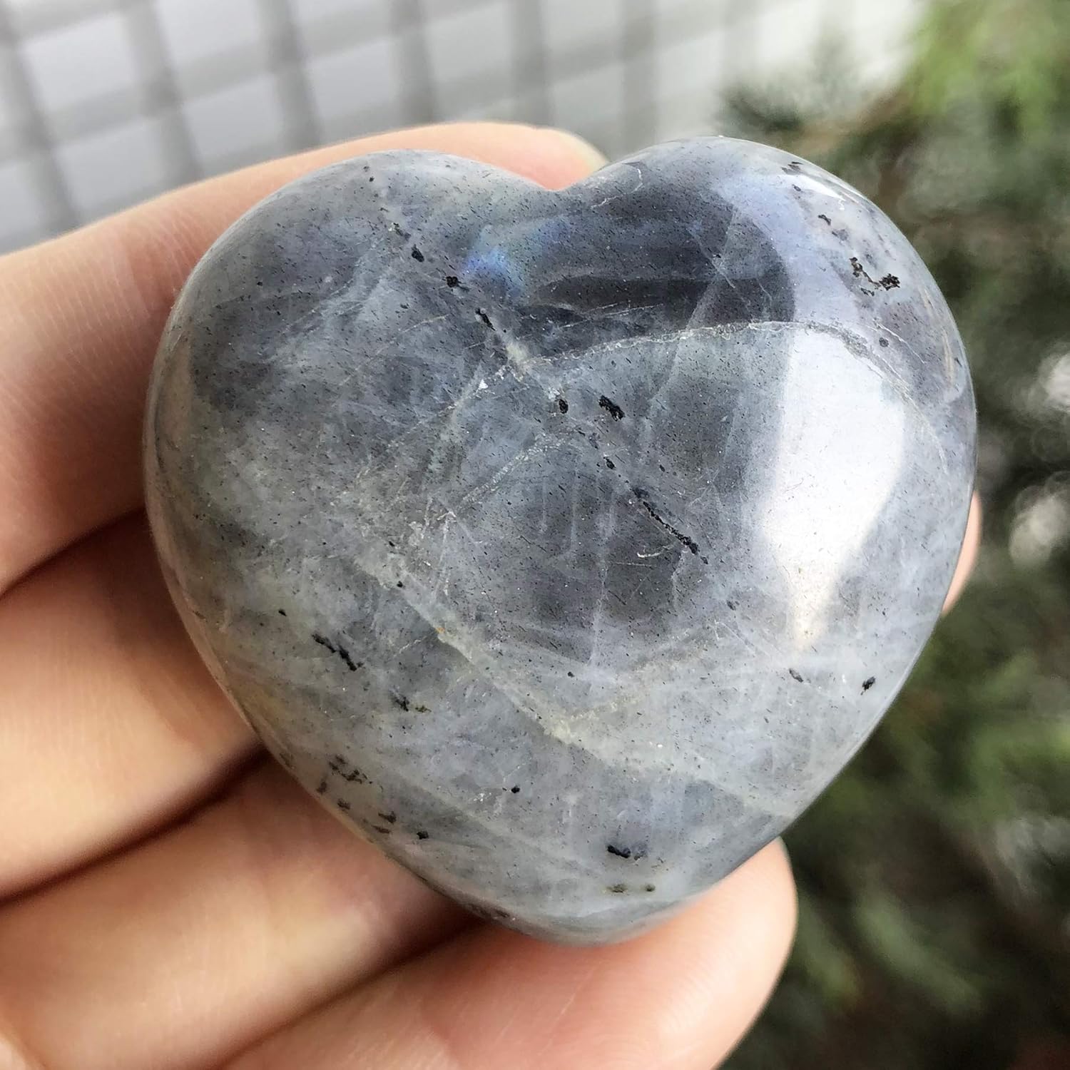 Polished Heart Stone Healing Crystal for Reiki and Meditation