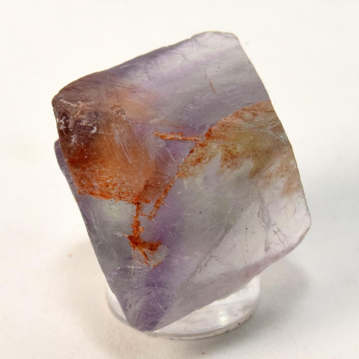HQRP 125ct Natural Purple Orange Fluorite Rough Crystal Specimen