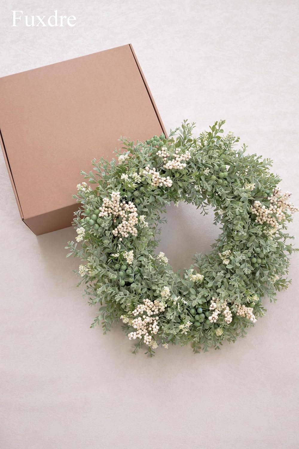 Realistic Artificial Eucalyptus Wreath for Front Door