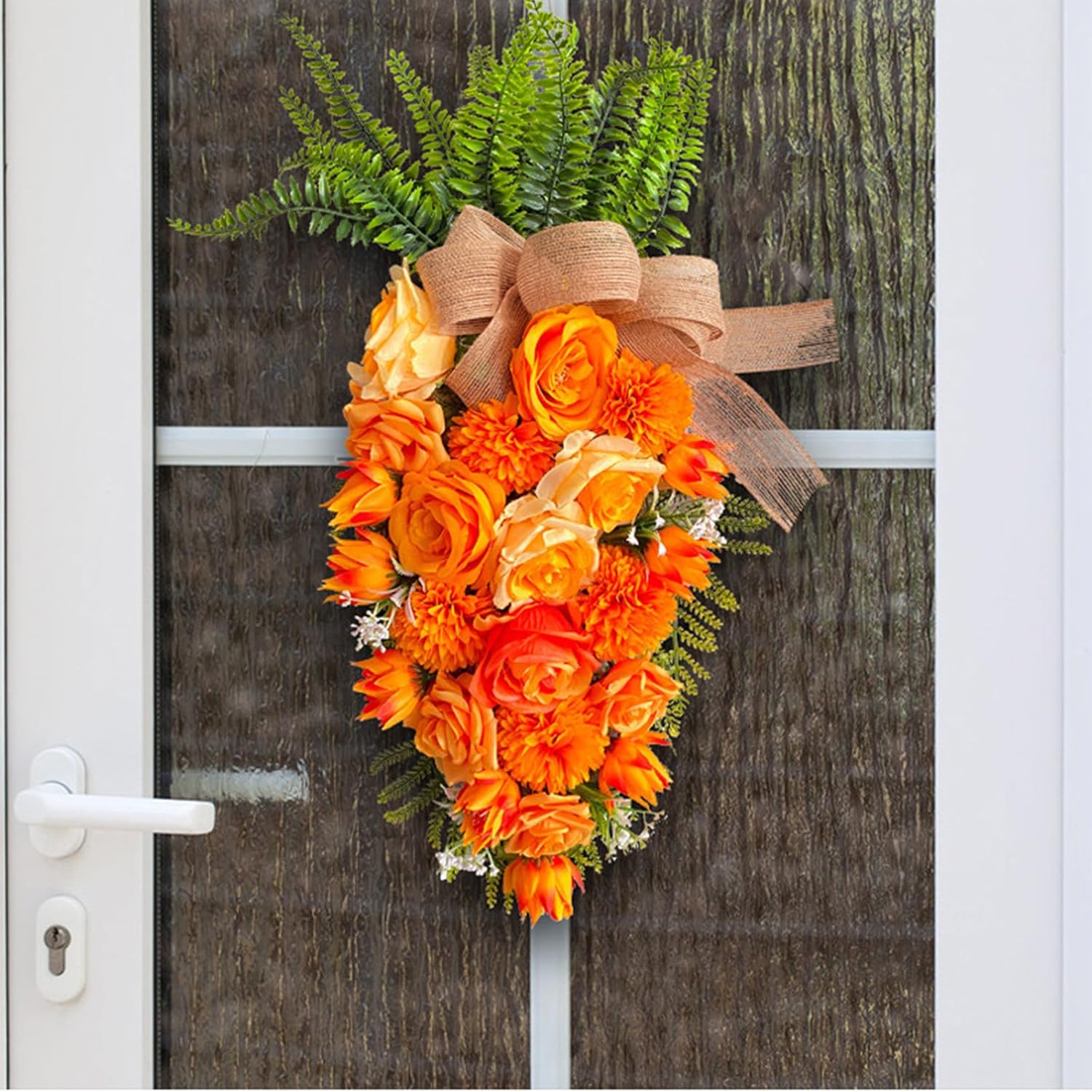 196inch Easter Carrot Shape Wreath Artificial Decor