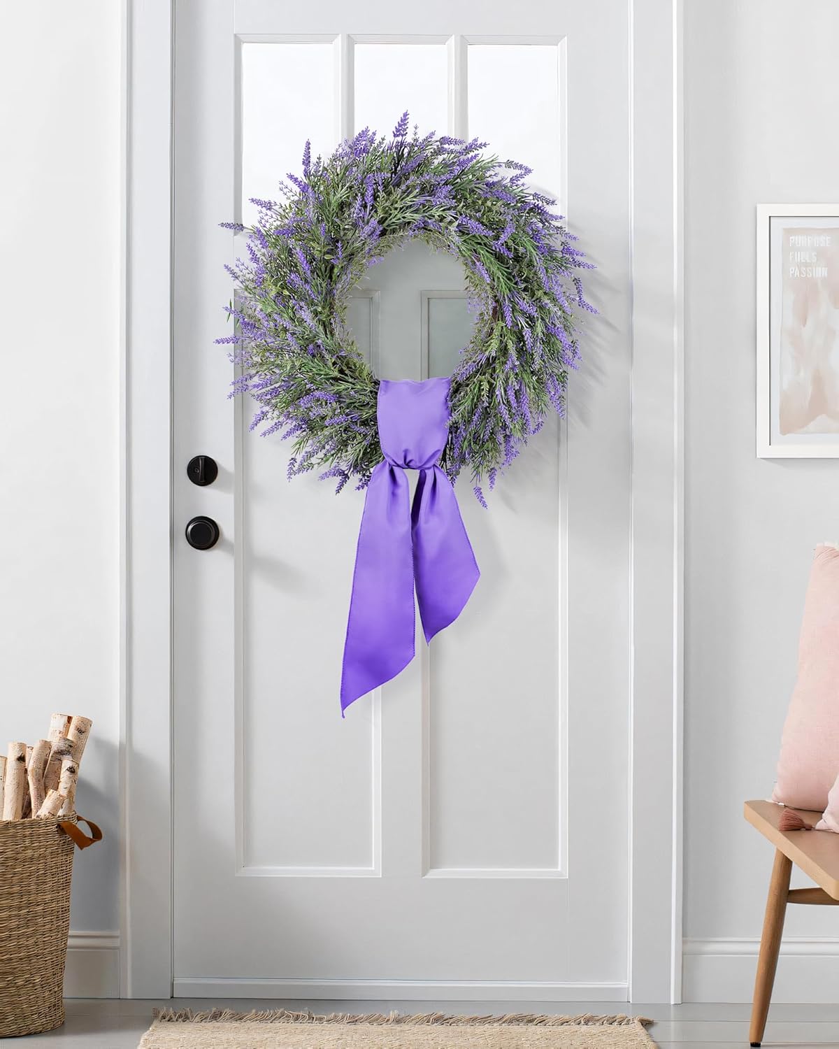 DDHS 24 Inch Summer Wreath for Front Door