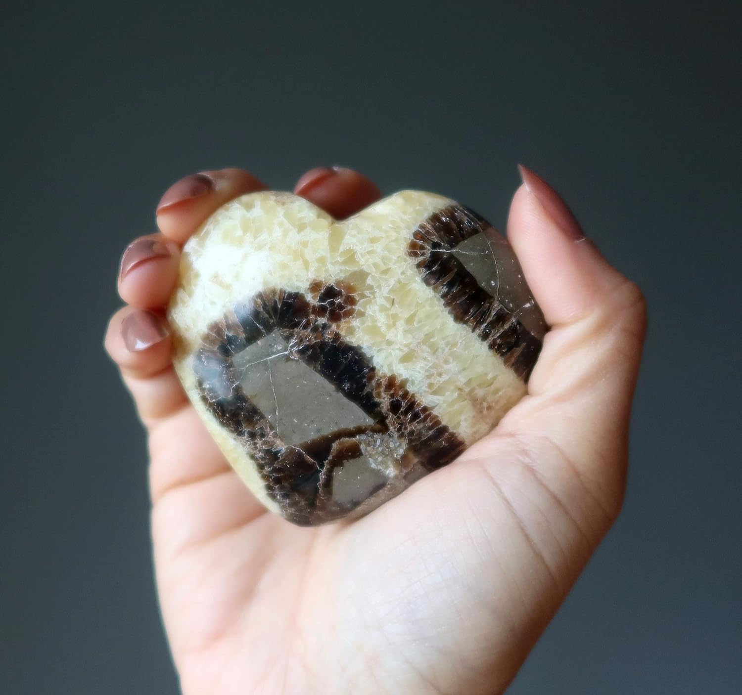 Satin Crystals Septarian Heart Stone 275-3 Inches