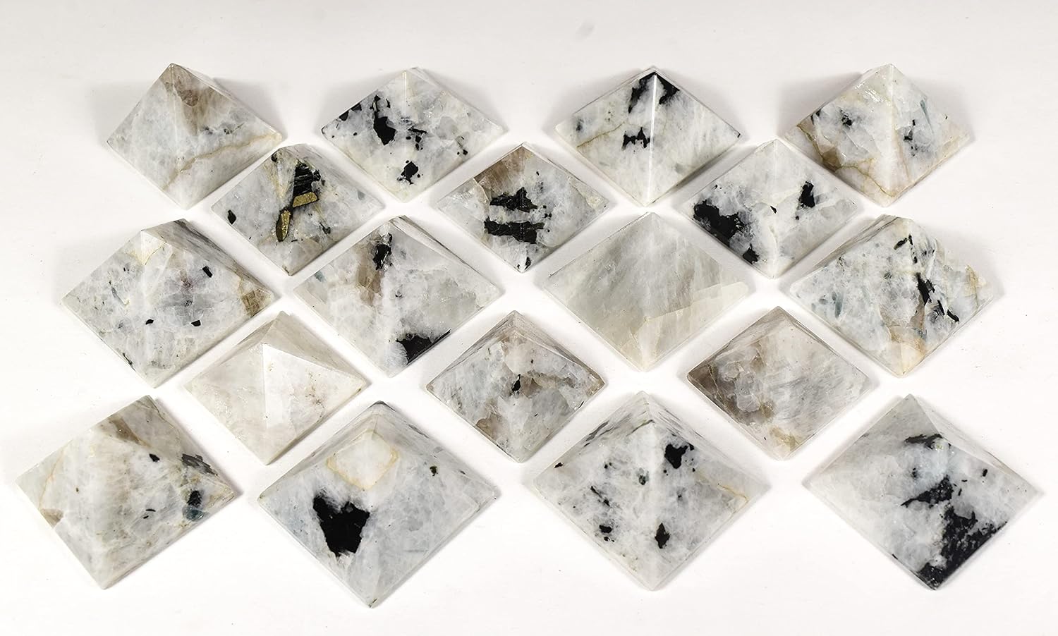 HQRP Rainbow Moonstone Pyramid Natural Decor Specimen India