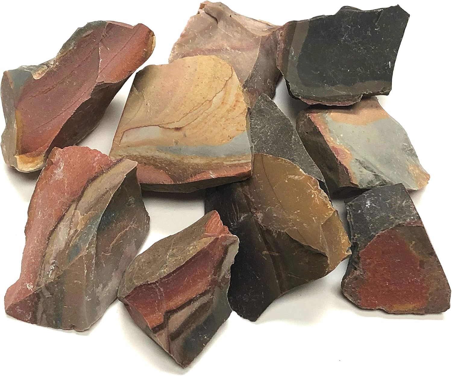 Zentron Crystal Collection Rough Desert Jasper Stones 1 Inch Velvet Bag