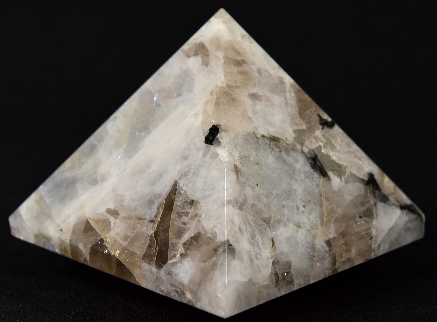 HQRP Rainbow Moonstone Pyramid Natural Decor Specimen India