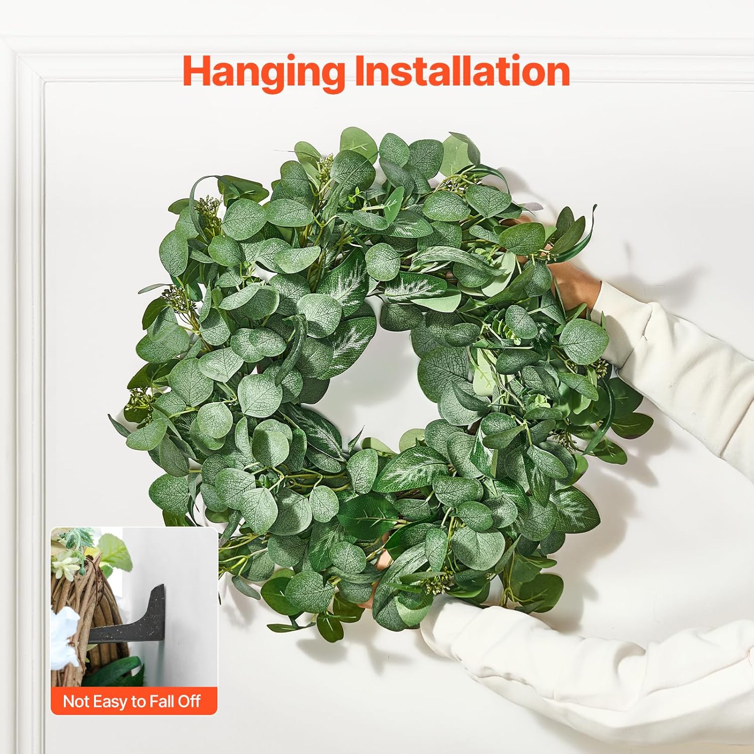 VEVOR 26 Inch Eucalyptus Wreath for Front Door
