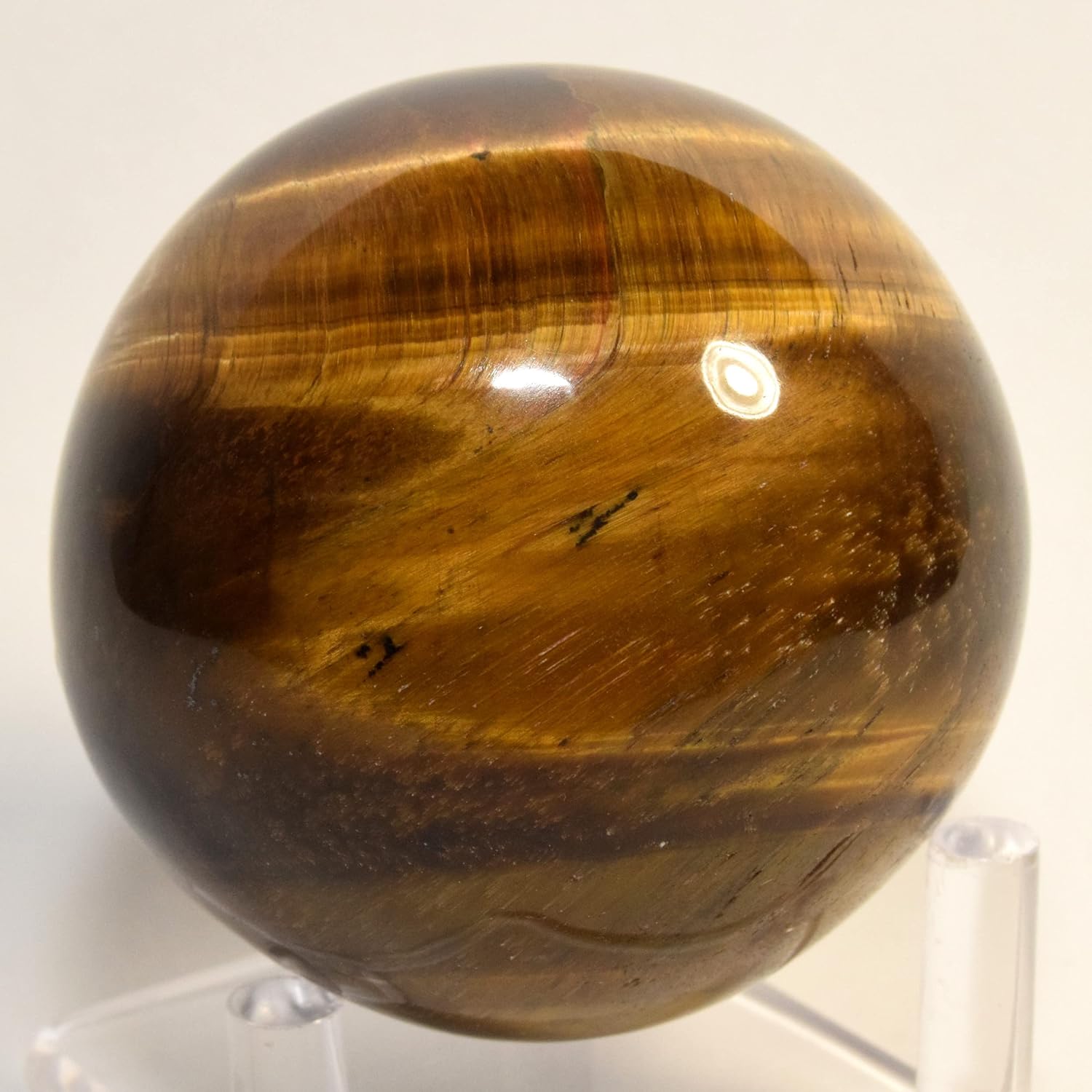 65mm Yellow Golden Tigers Eye Sphere with Stand