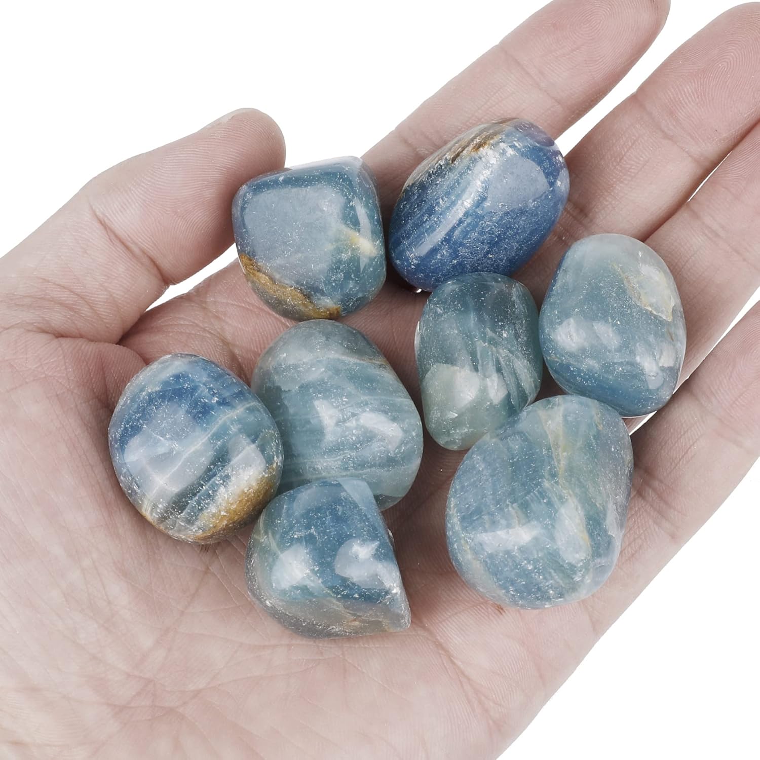 Blue Caribbean Calcite Stone Collection Box