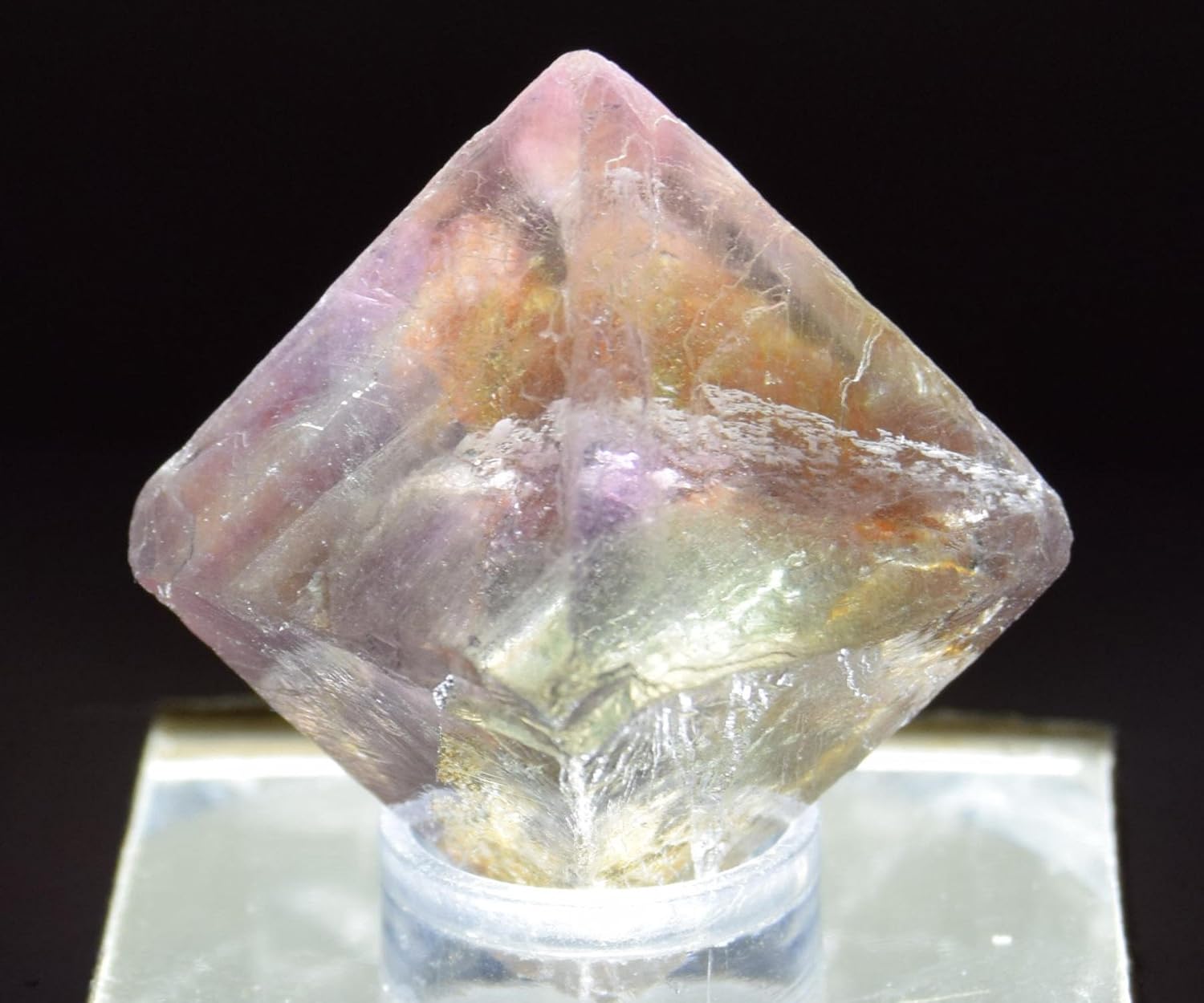 HQRP 125ct Natural Purple Orange Fluorite Rough Crystal Specimen