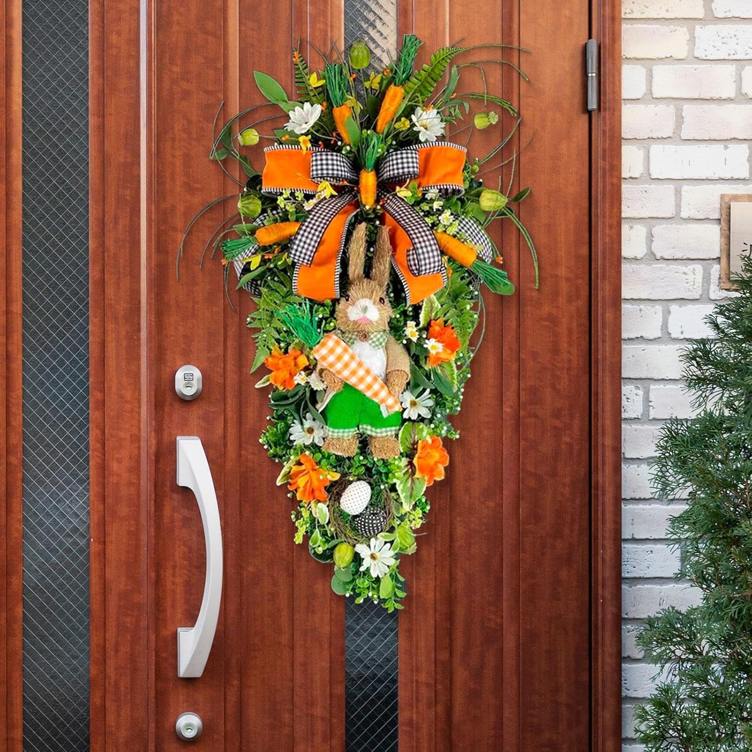 Orange Carrots Teardrop Wreath Hanging Decoration