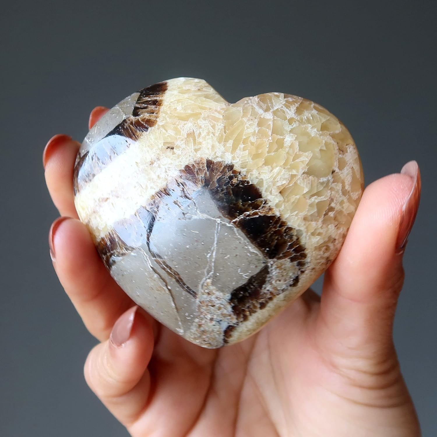 Satin Crystals Septarian Heart Stone 275-3 Inches