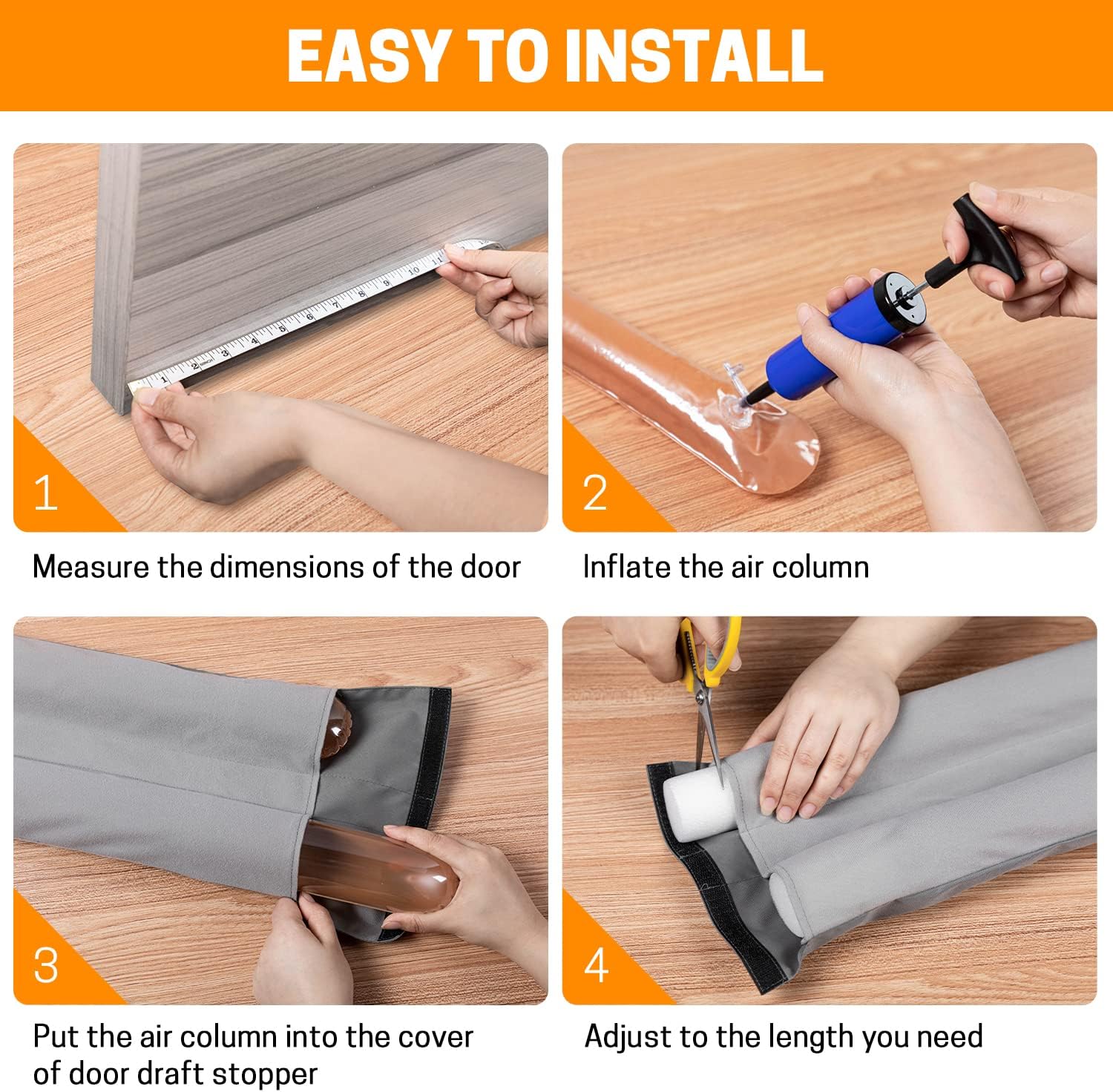 VISEMAN Under Door Stopper 34-36 Inches