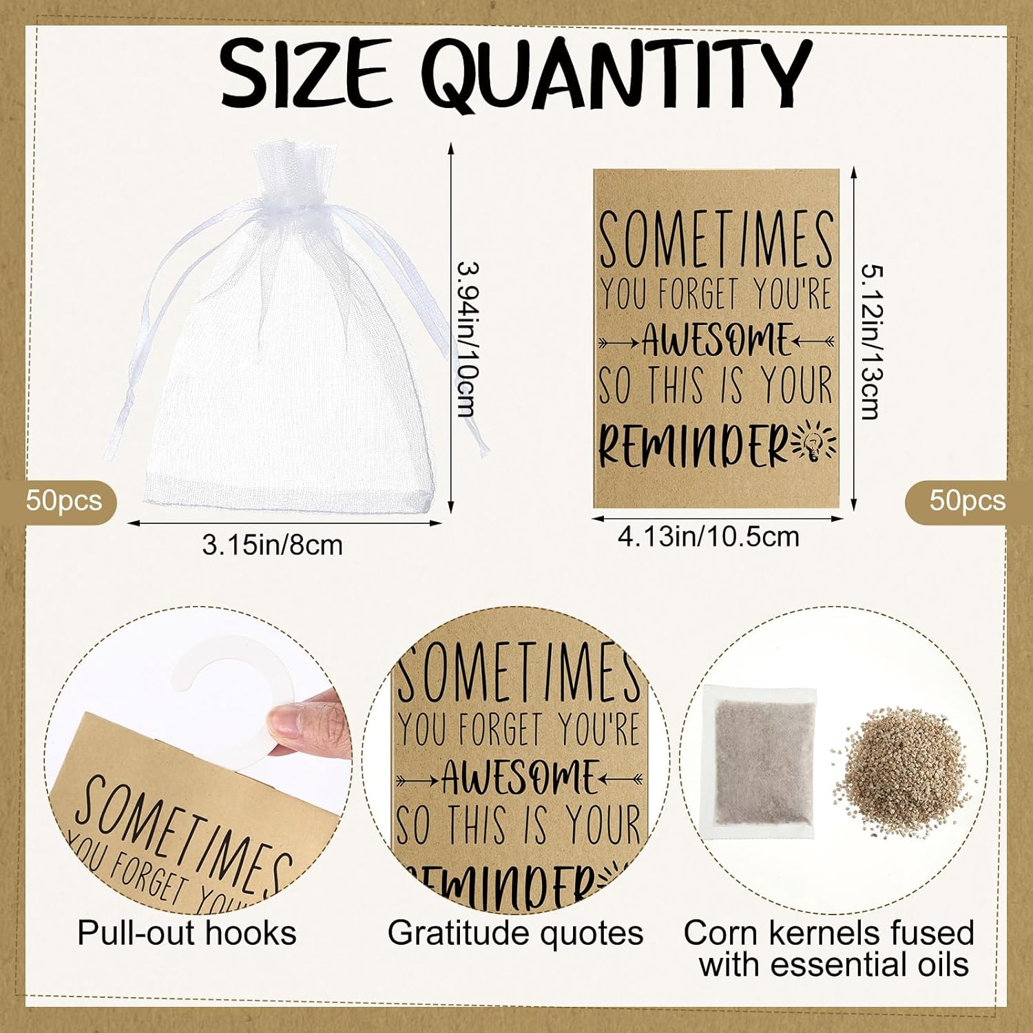 50 Sets Lavender Scented Employee Appreciation Bags