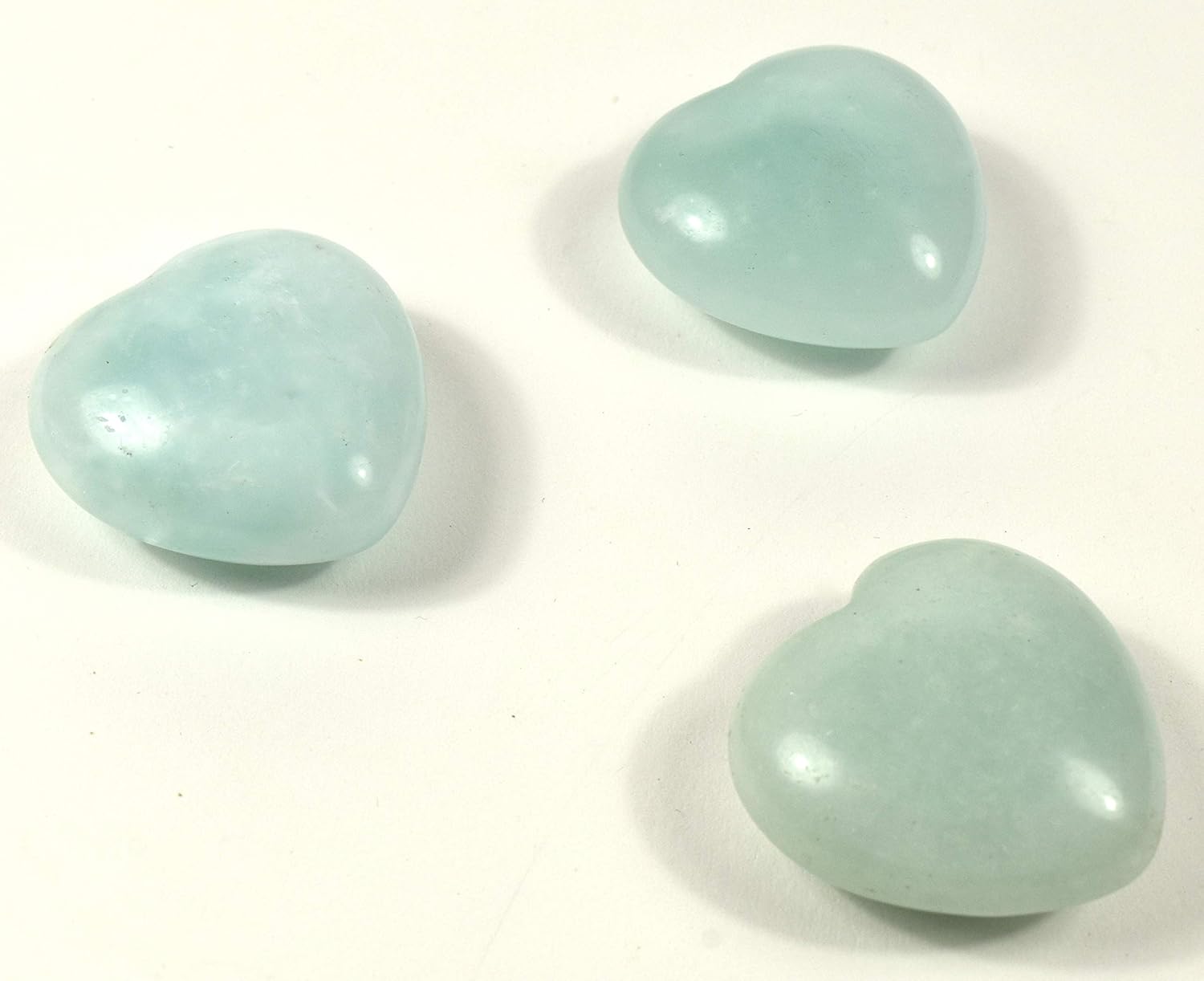 Blue Aquamarine Puffy Heart Crystal Specimens 2PCS