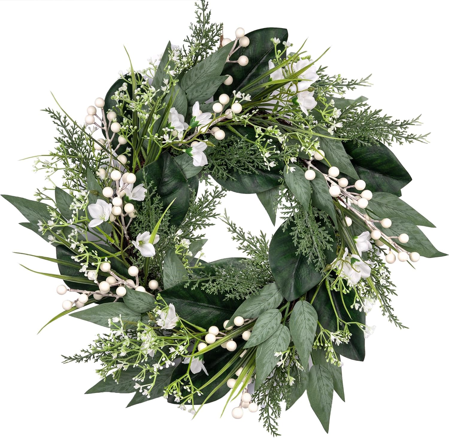 20 Inch Eucalyptus Wreath for Front Door All Seasons