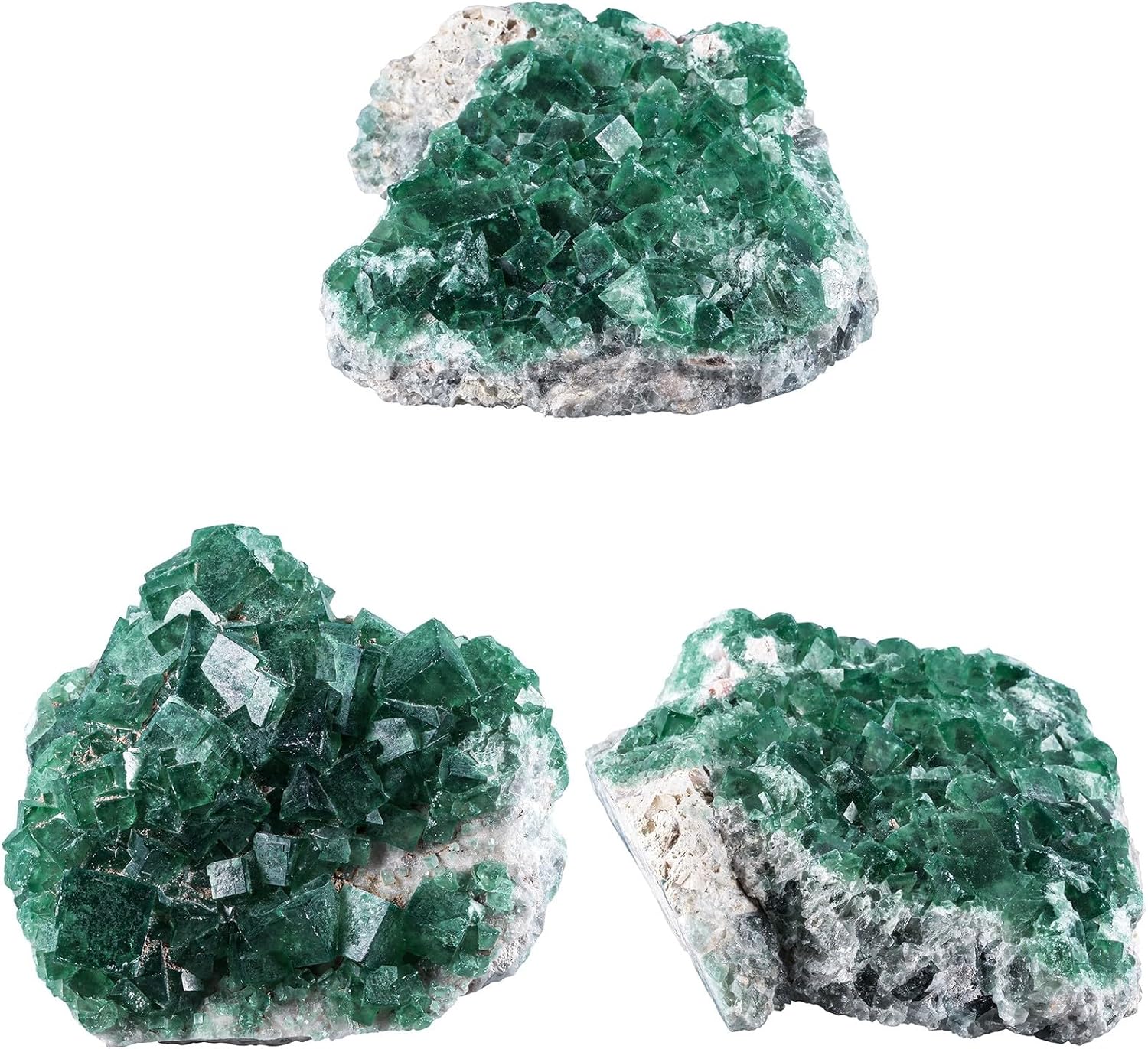 Rockcloud Fluorite Crystal Geode Cluster for Meditation and Feng Shui