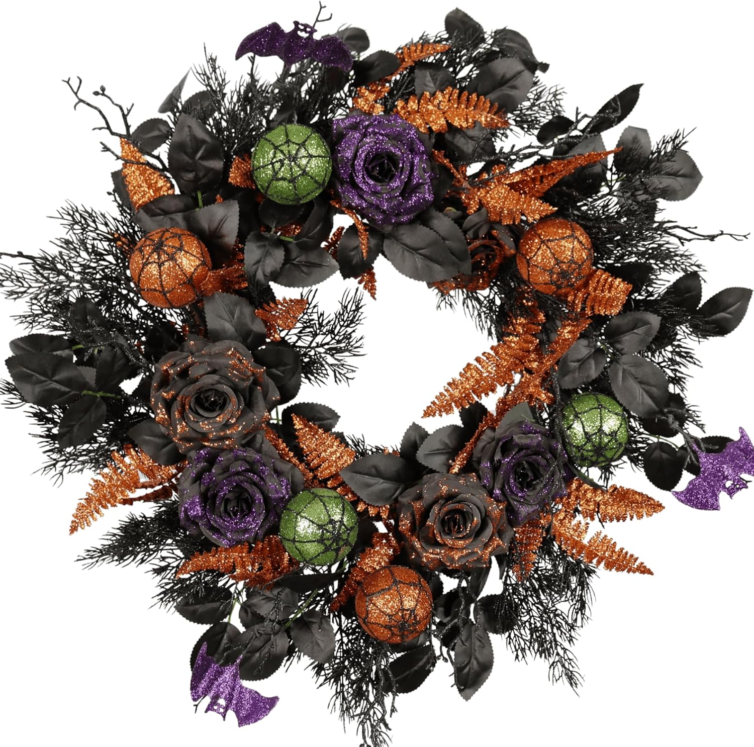 Pudate 22 Inch Halloween Wreath for Front Door