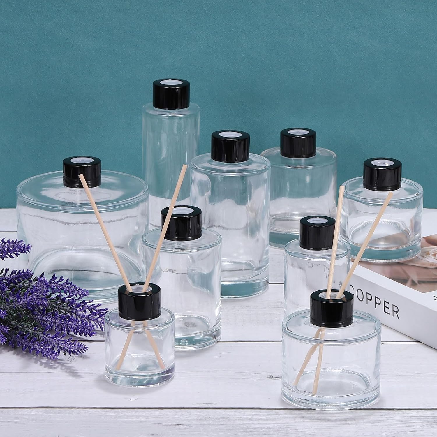 HARFINGTON 200ml Glass Diffuser Bottle for Aromatherapy