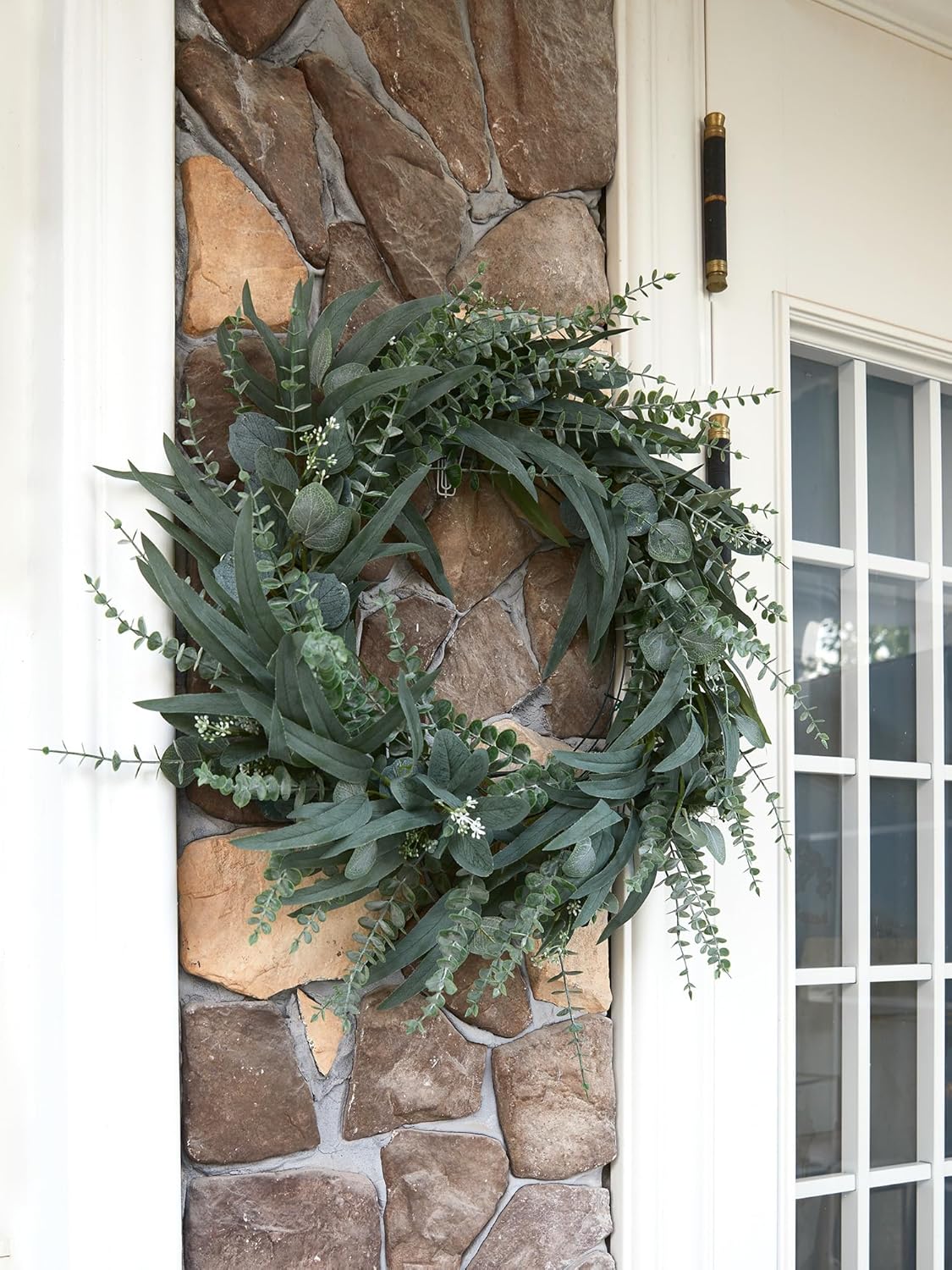 24 Inch Eucalyptus Wreath for Front Door Decor