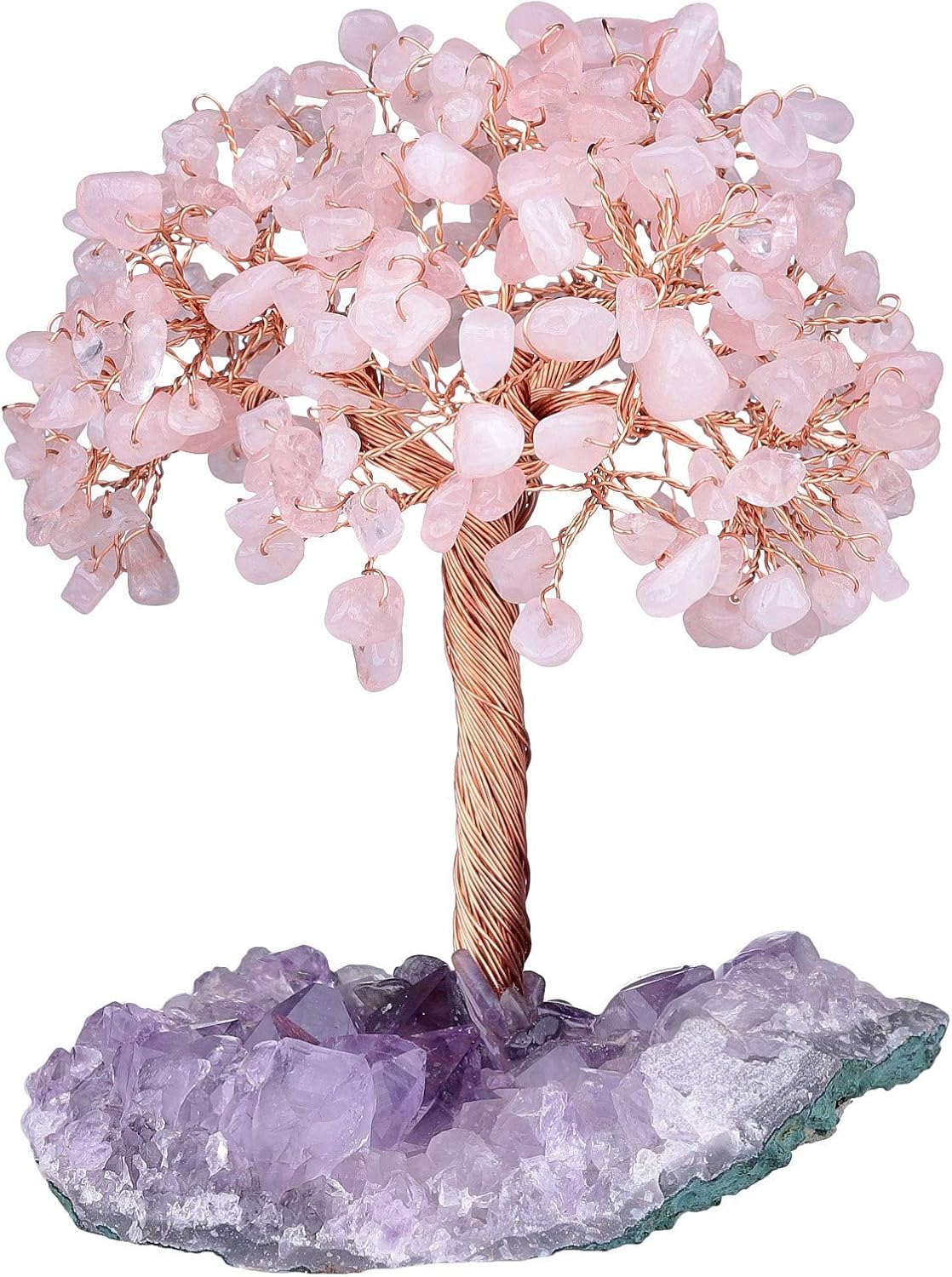 Rose Quartz Tumbled Stones with Chakra Bag and Crystal Tree Set