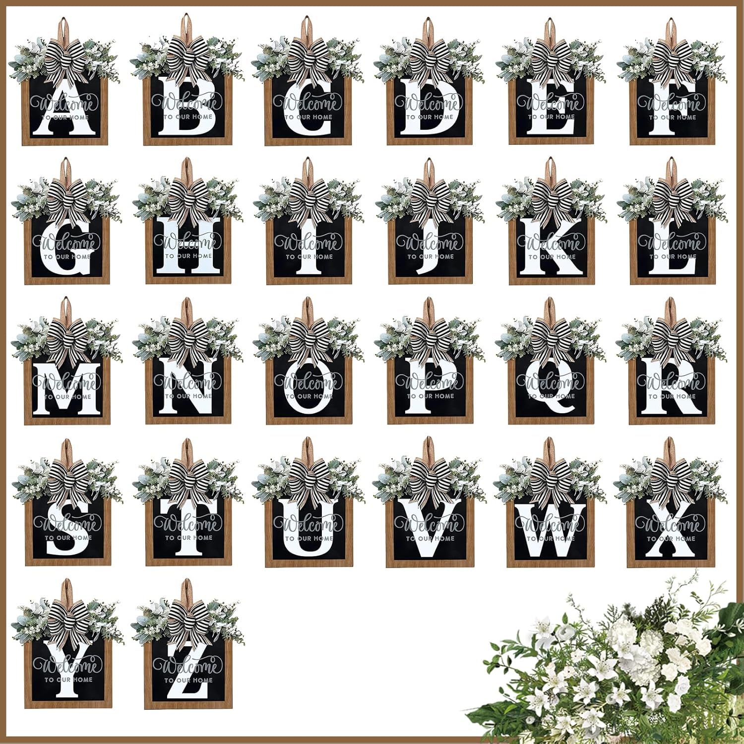 Ultra Large 14 Inch Front Door Wreath with Welcome Sign