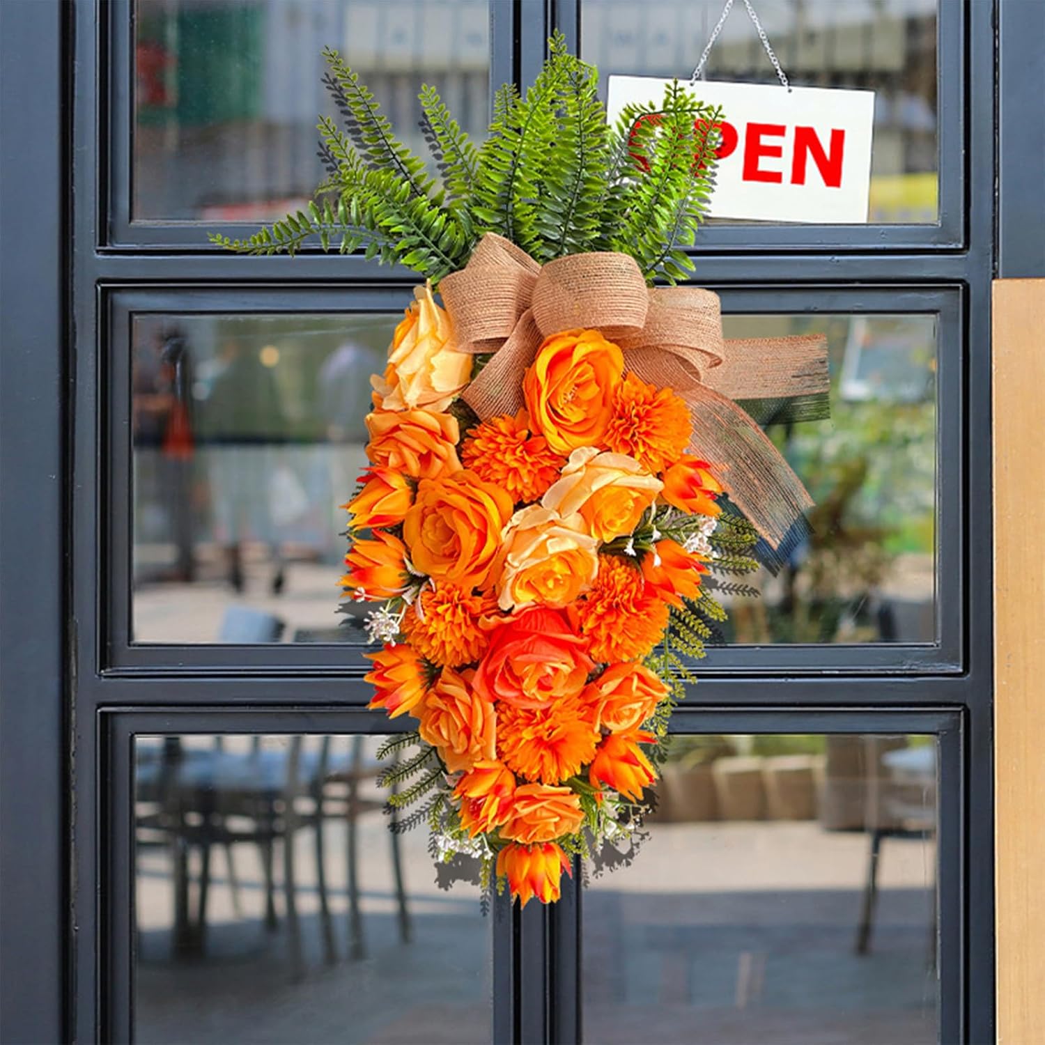196inch Easter Carrot Shape Wreath Artificial Decor