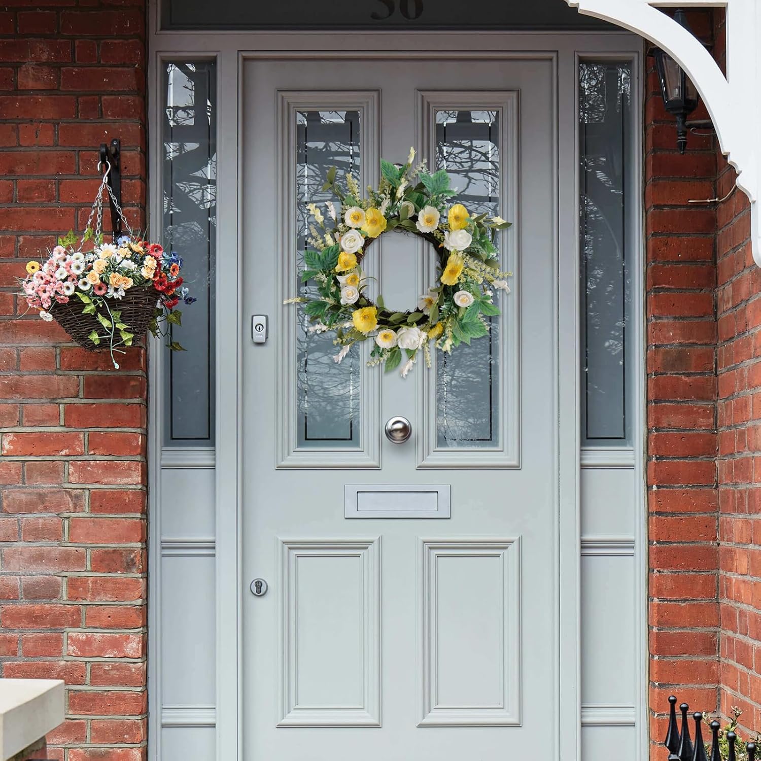 Floribus Summer Wreath Front Door Decor 18