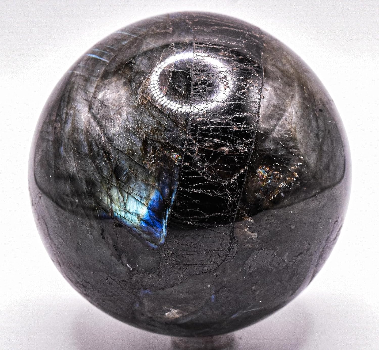 29 Inch Labradorite Sphere with Stand - Natural Crystal Collectible