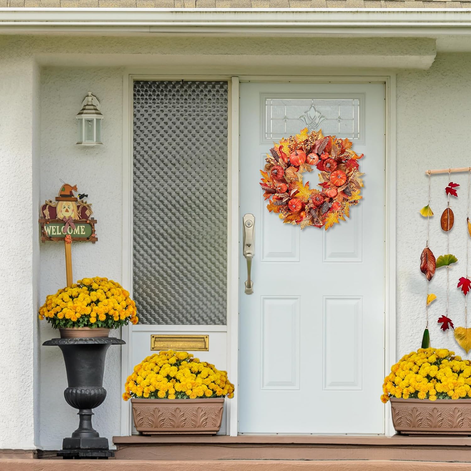 Sggvecsy 18 In Artificial Fall Wreath