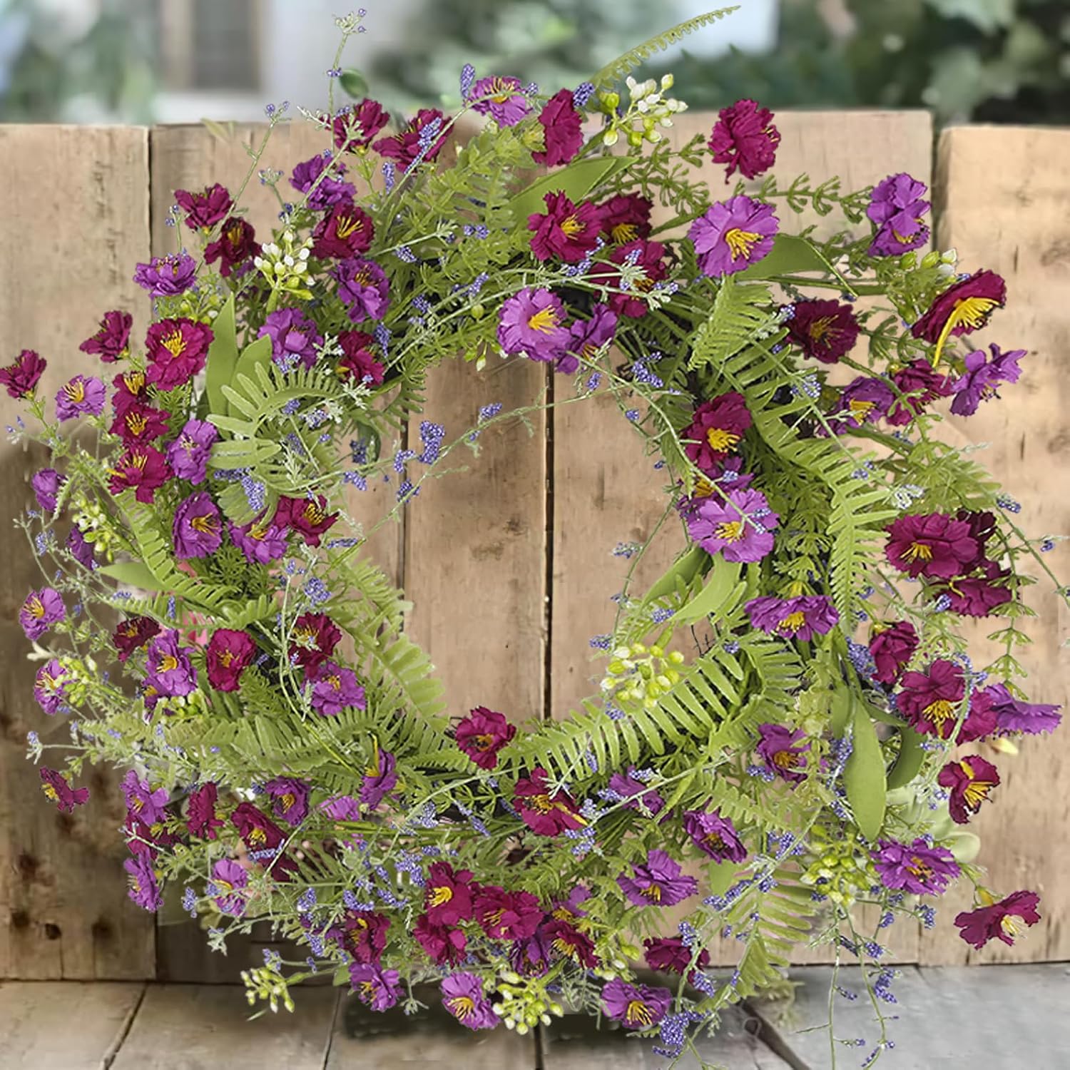 CISDUEO 20 Inch Spring Wreath Decor
