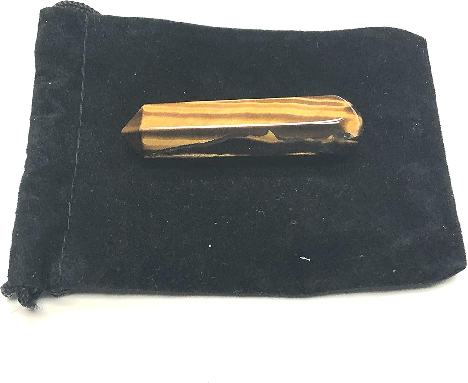 60MM Natural Gemstone Crystal 2 Wand with Velvet Pouch