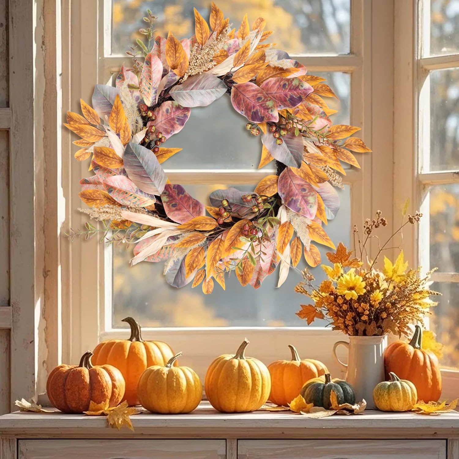 Fall Wreath for Front Door 22 Autumn Decor