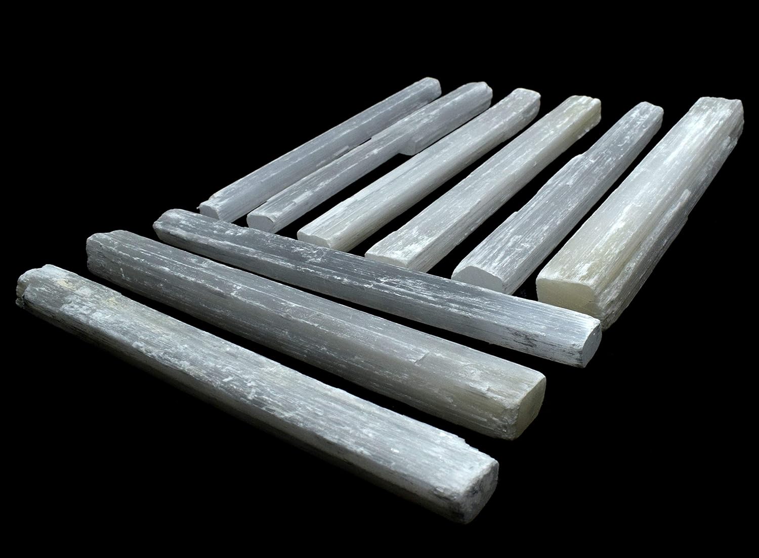 20PCS Selenite Sticks Natural White Crystal Mineral Rough Points