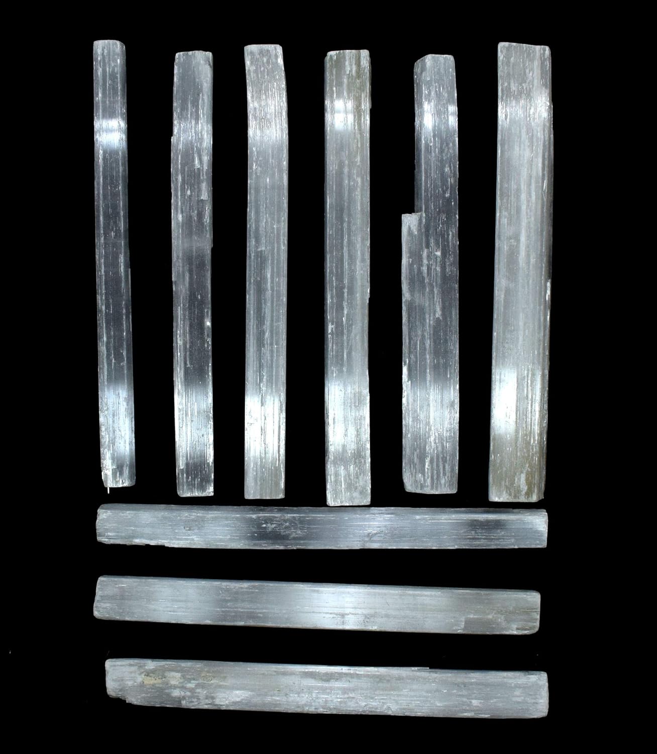 20PCS Selenite Sticks Natural White Crystal Mineral Rough Points