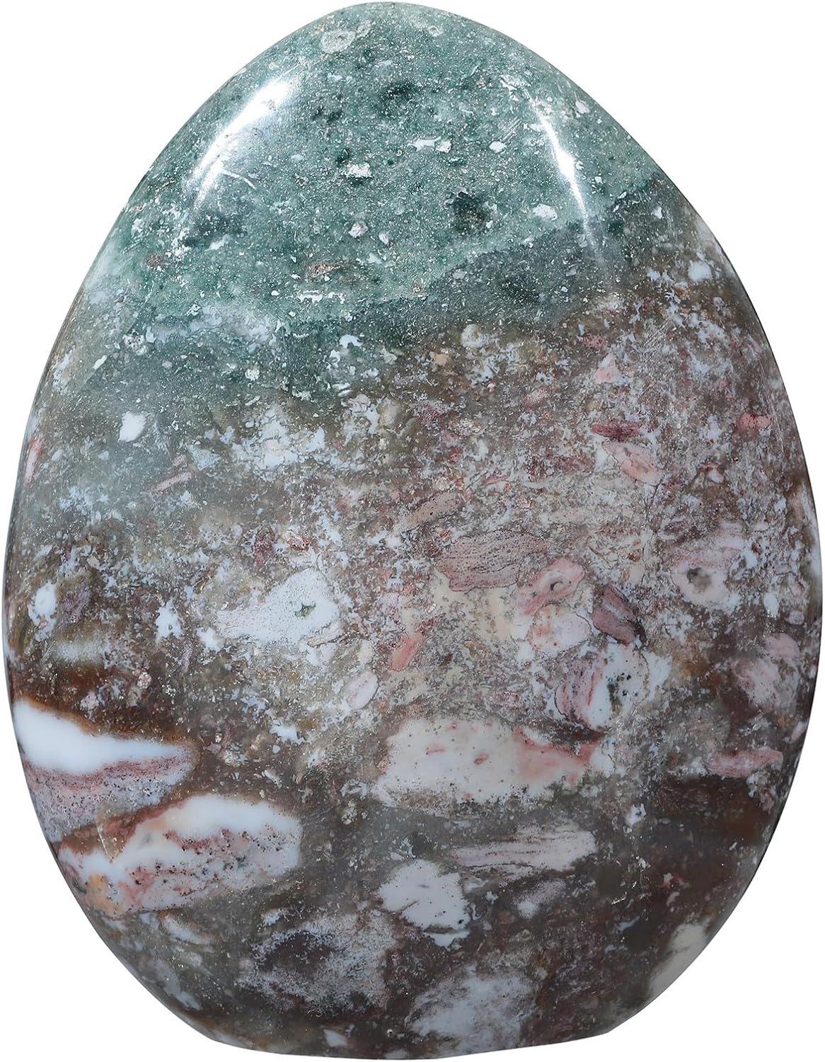 Nupuyai Natural Ocean Jasper Stone Decor