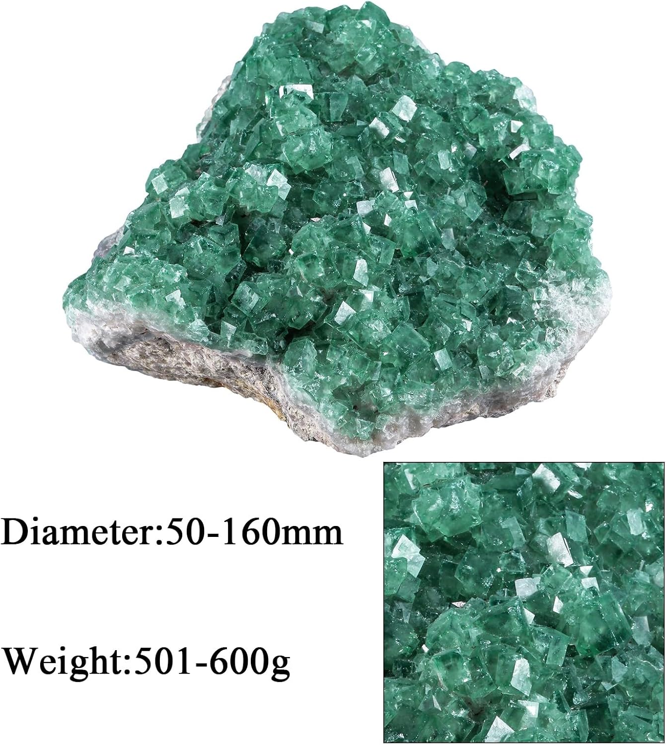 Rockcloud Fluorite Crystal Geode Cluster for Meditation and Feng Shui