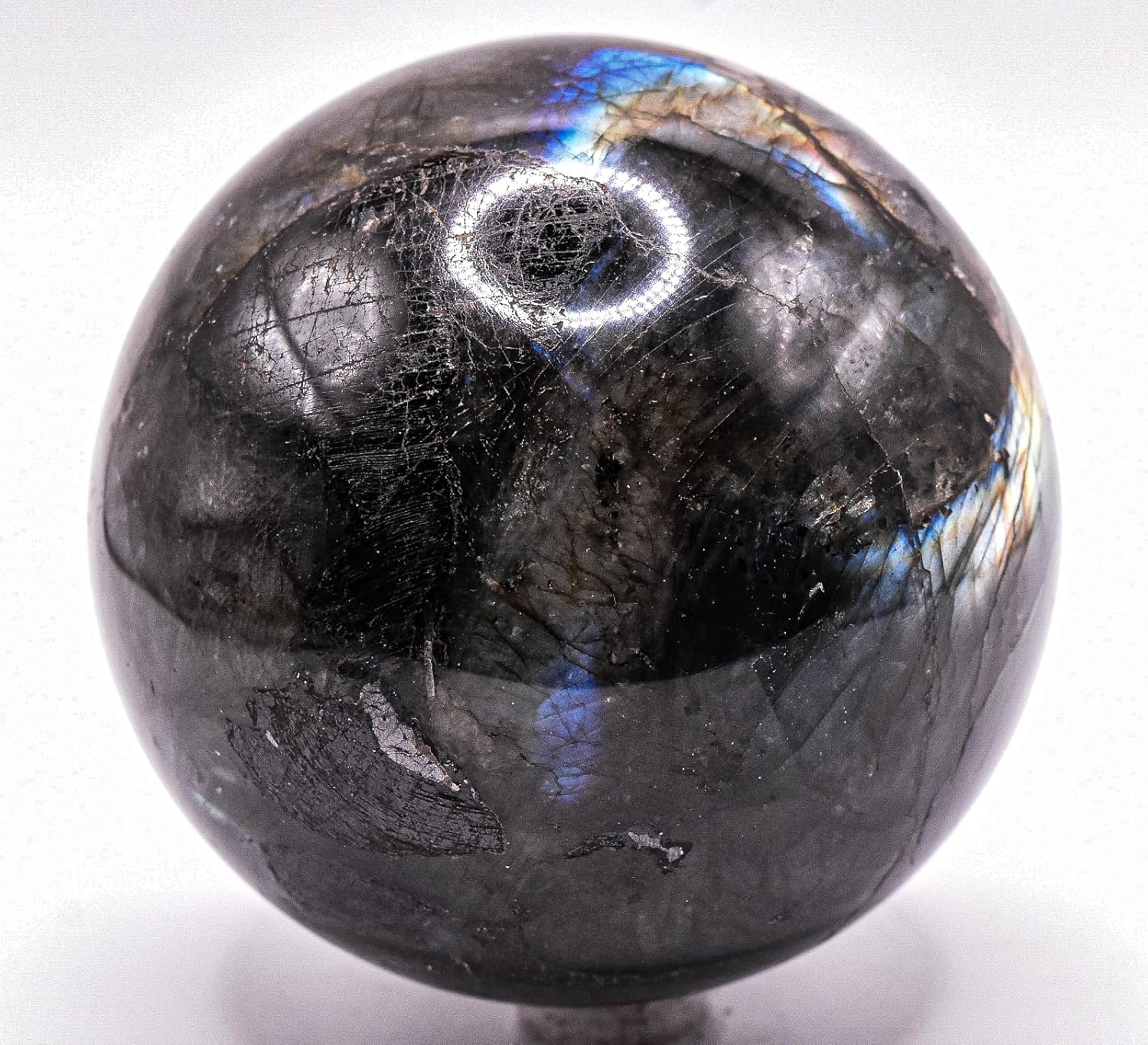 29 Inch Labradorite Sphere with Stand - Natural Crystal Collectible