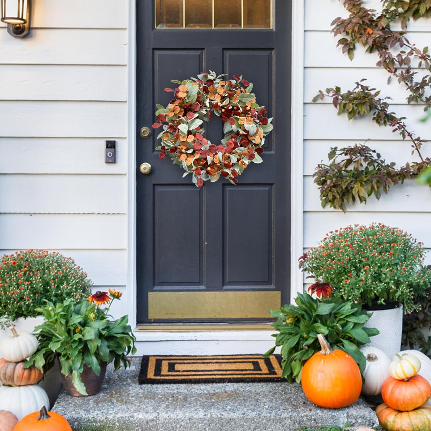 CIR OASES Artificial Fall Wreath for Front Door