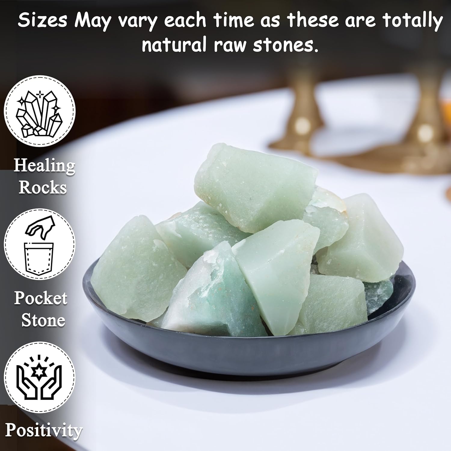 14 lb Green Jade Rough Stones Bulk Natural Decor
