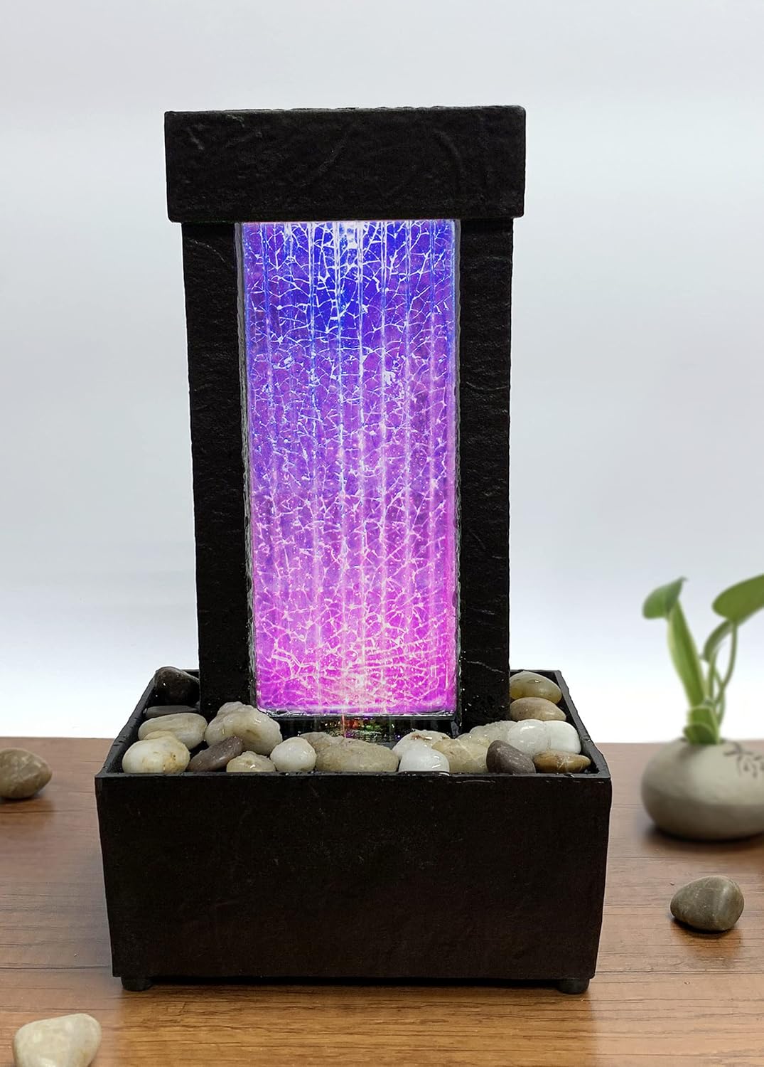 Natures Mark 10 Inch H Crackled Glass Water Fountain