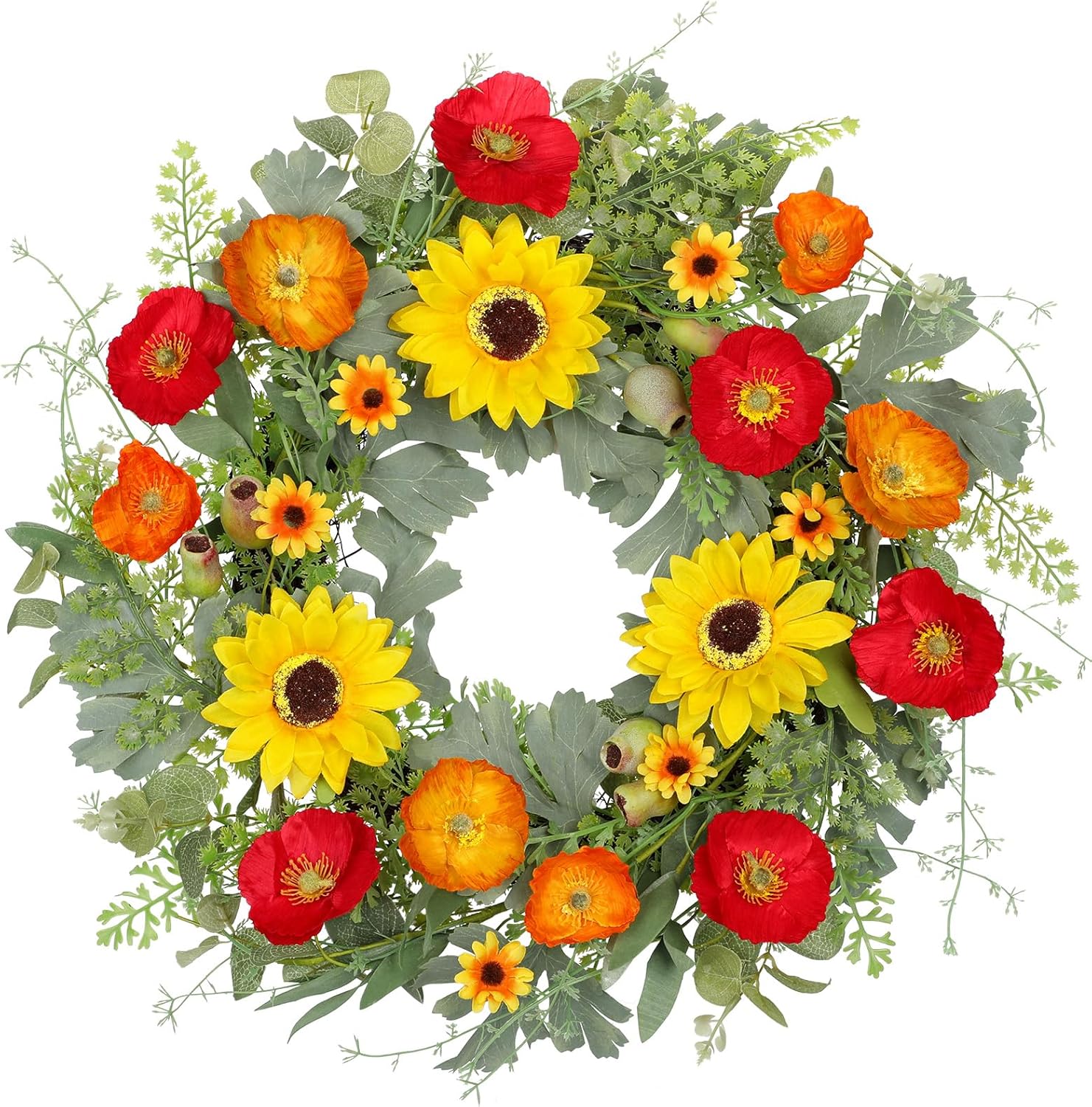 Hollyone 20 inch Artificial Spring Wreath