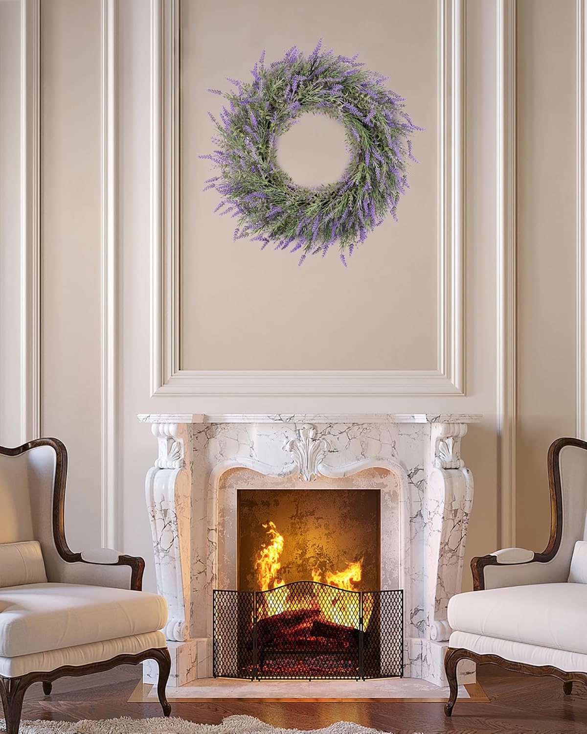 DDHS 24 Inch Summer Wreath for Front Door