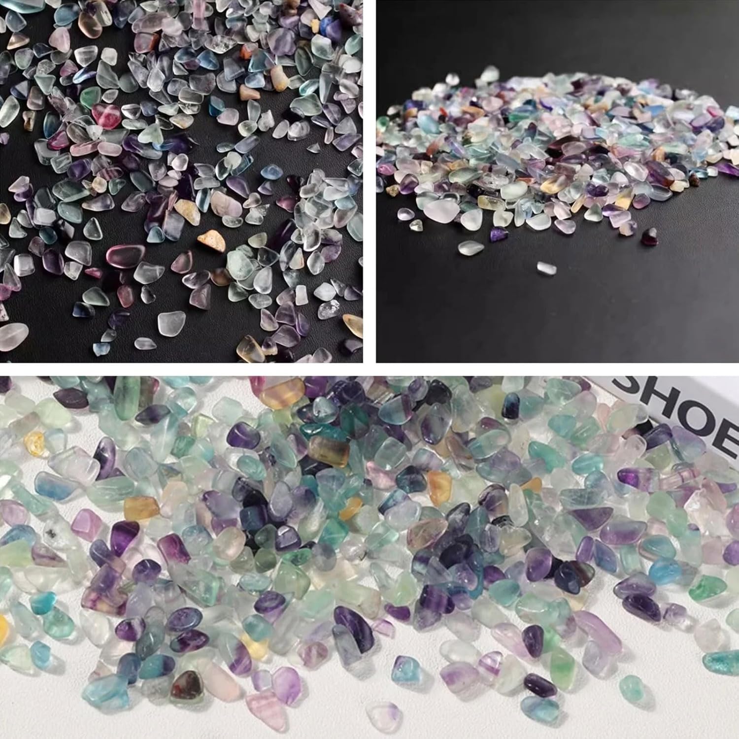 Rainbow Fluorite Tumbled Chips Healing Stones 22lb