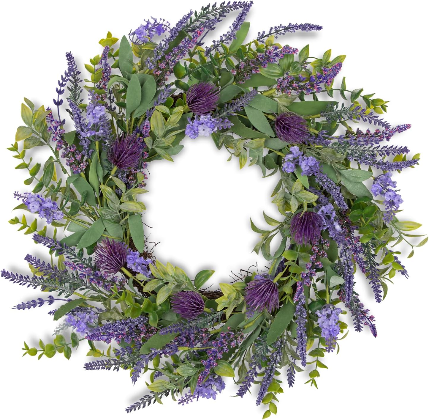 Lavender Wreath for Front Door Spring Summer Decor
