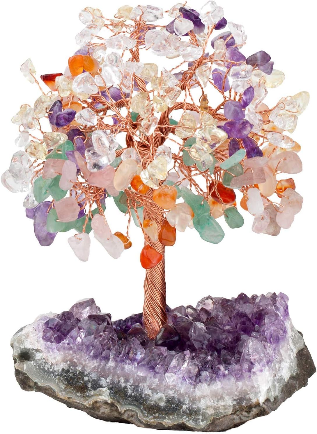 Mookaitedecor Bundle - 2 Items Raw Crystals Chakra Crystal Tree