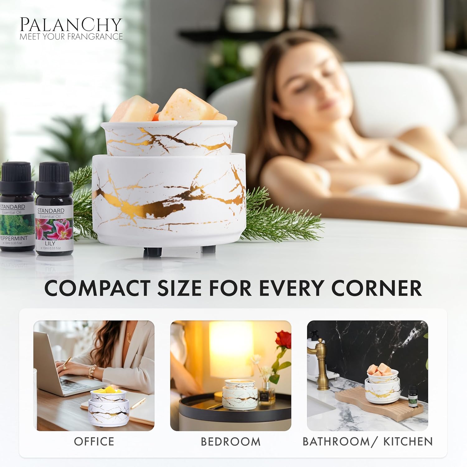 PALANCHY 3-in-1 Wax Melter Electric Candle Warmer