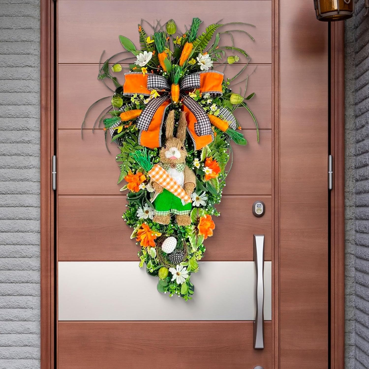 Orange Carrots Teardrop Wreath Hanging Decoration